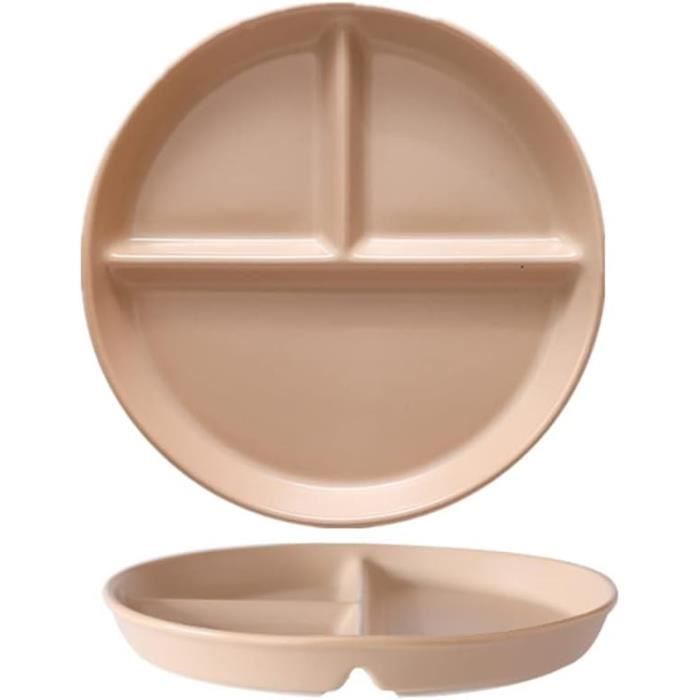 Assiette Compartiment Adulte Porcelaine, Assiette de Contrôle de