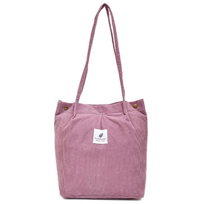 Rose - Sac ?? Bandouli?�re En Velours C?�tel?� Pour Femmes, Sacs ?? Provisions R?�utilisables Fourre 