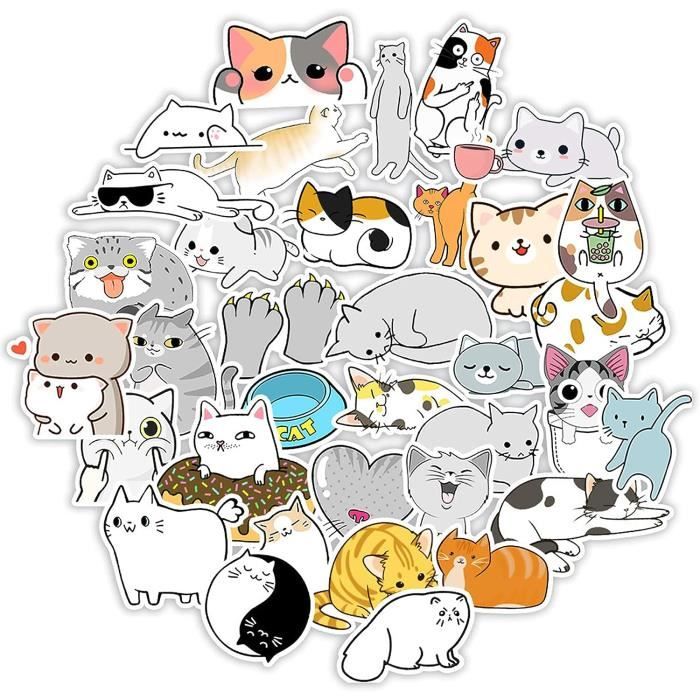 Lot De 10 Planches Stickers Autocollants Chats - Scrapbooking, Loisirs Créatifs Enfants, Marque Akacha