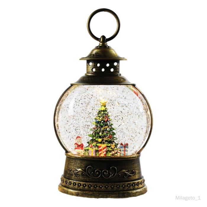 Lanterne de noël musicale Vintage, lampe à neige, scène de noël, jouet