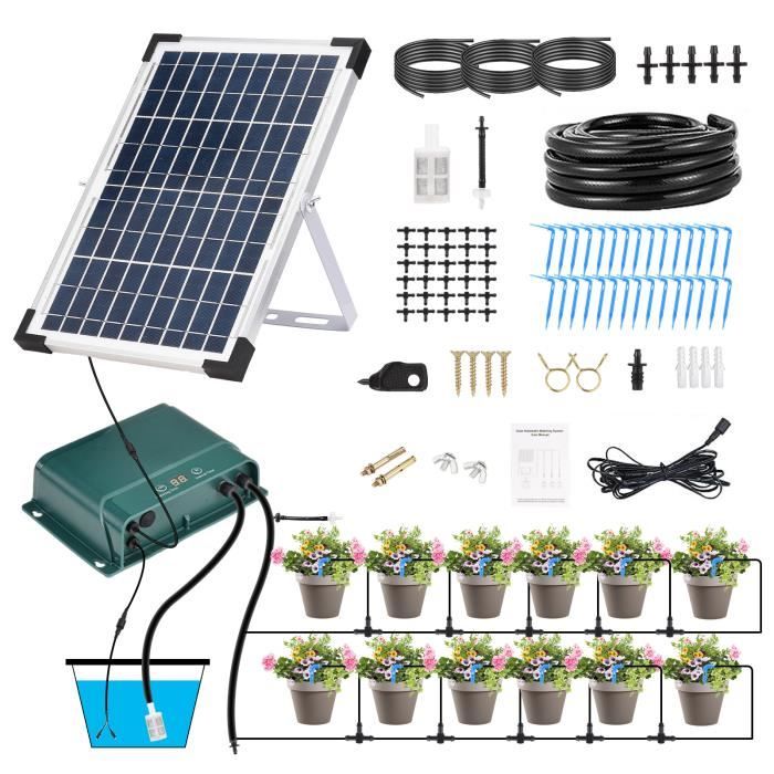 Dispositif d'irrigation automatique solaire, 210 modes d'arrosage automatique, adapté aux jardins et jardins botaniques