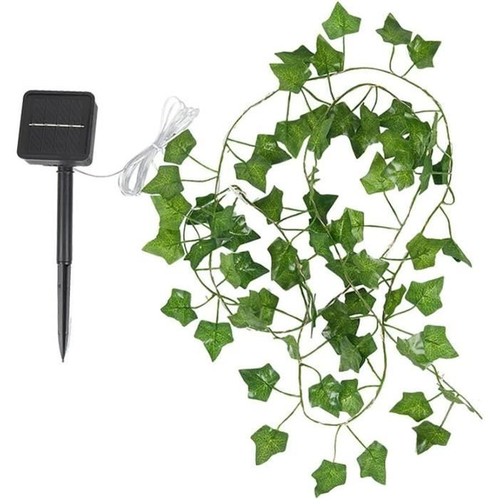 Guirlande De Noël Avec Des Lumières Led Feuille D'Érable Solaire
