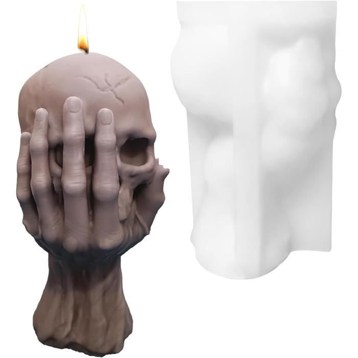 Moule en silicone pour bougie tête de mort bricolage,bougie aromatique