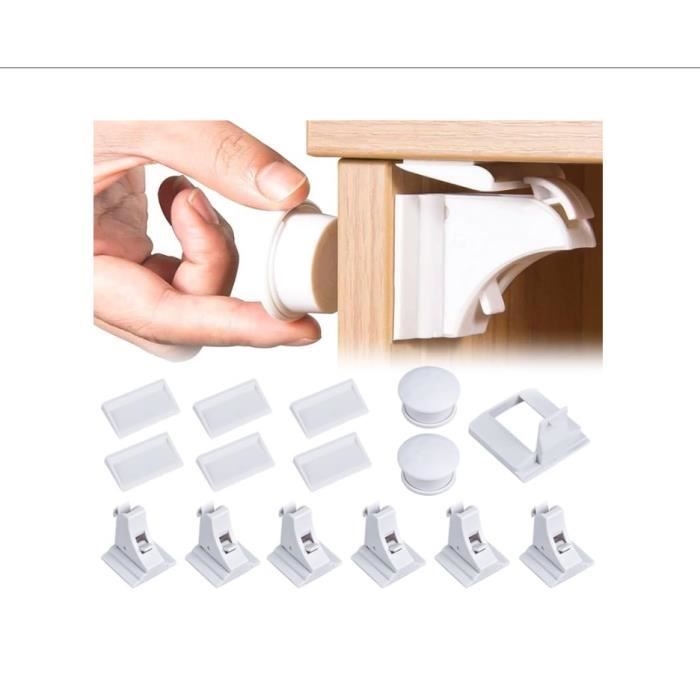 Lot De 10 Fermetures Magnétiques Pour Armoire/tiroir - Blanc, Auto-fermant, Neuf