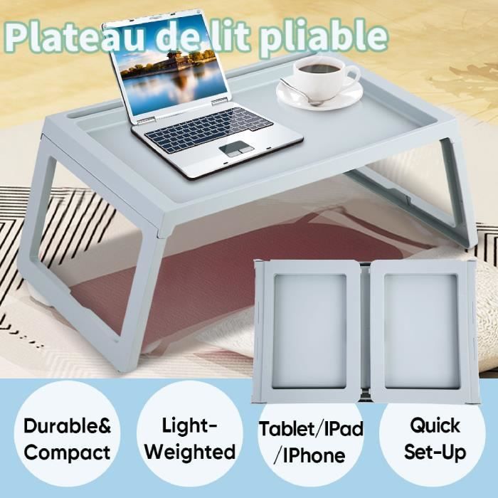 Produtshop®Plateau pour petit dejeuner au lit ou plateau télé - En  Plastique - Sur pieds repliables Plateau - universel HB017 - Cdiscount  Maison