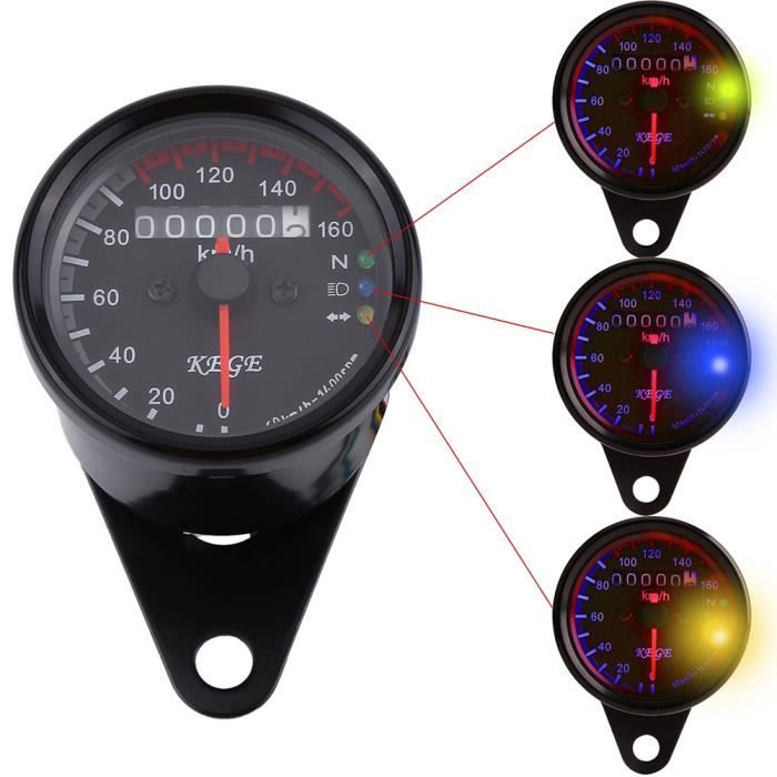 Compteur kilométrique moto compteur rétroéclairage LED indicateur