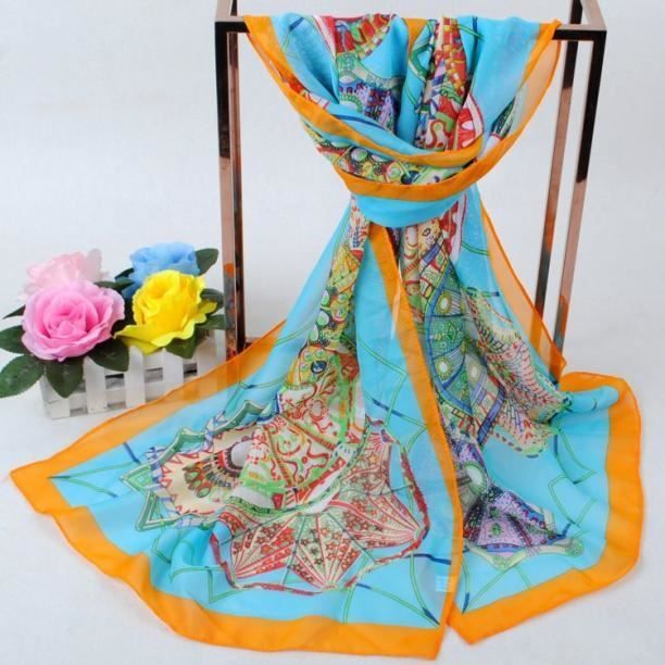 Palästinensisches Tuch - Mousseline Seide Schal 180x70 Cm - Traditionelles Keffiyeh