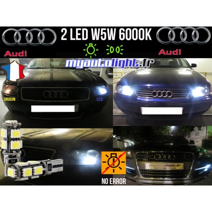 Feux de position - W5W Led blanc xenon - Audi A3 8P