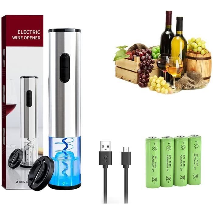 Tire-bouchon électrique Rechargeable 6 En 1 - Ouvre-bouteille Automatique Avec Coupe-capsule, Bec Verseur Et Station De Rangement - Cadeau Idéal Pour Amateurs De Vin