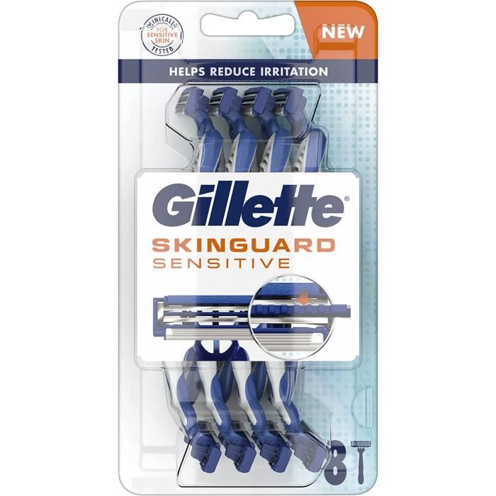 Recharges Lames Gillette SKINGUARD Sensitive - Pack 4 - Pour Peaux Sensibles - Neuf
