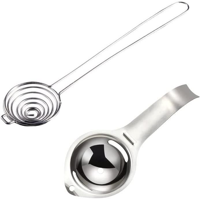 Zasvec Lot De 4 Ouvre-Œufs En Acier Inoxydable - Séparateur Coquille D'Oeuf Et Coupe-Œuf Pratique Pour Œufs Durs Et Mous