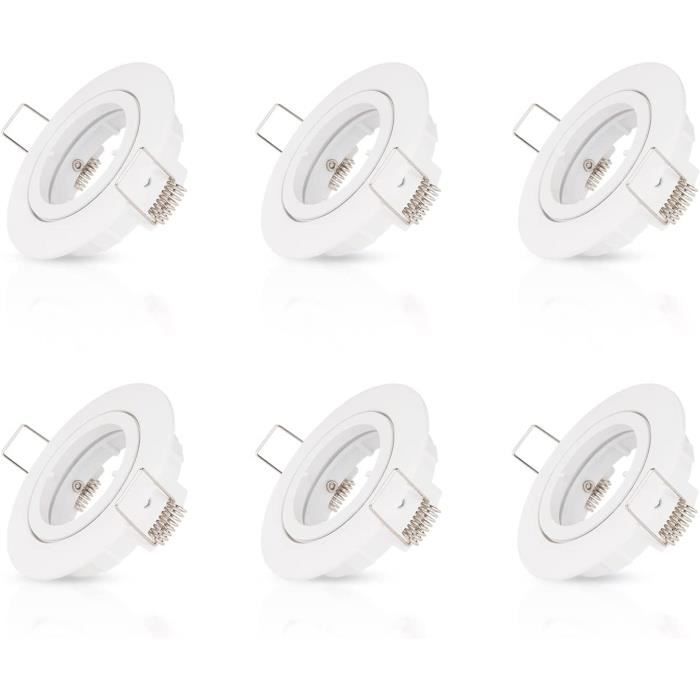 Lot De 4 Spots Encastrés LED IP44 Pour Salle De Bain - Design Moderne, Installation Facile, 230V, Finition Aluminium Brossé