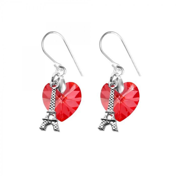 Boucles D'oreilles Clous Plaqué Argent Avec Zirconium étincelant - Neuf Avec étiquettes