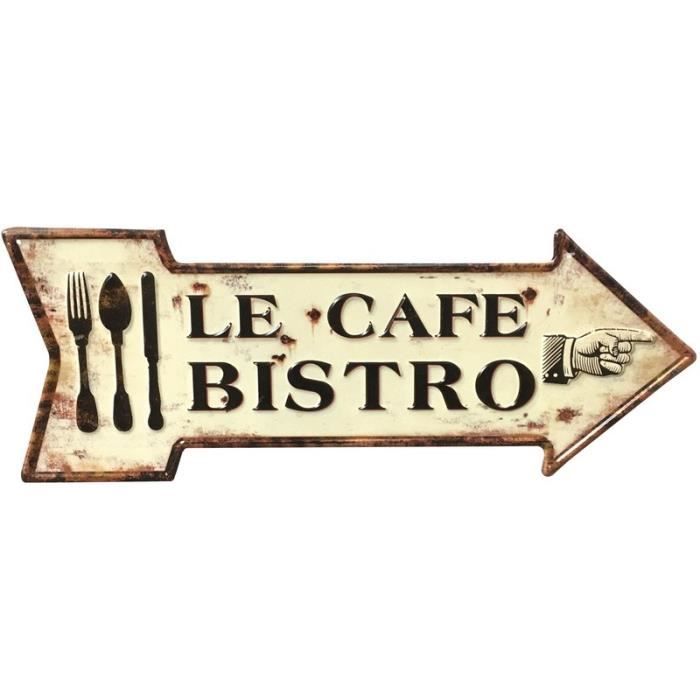 Plaque Métal Vintage WINOMO - Décor Murale Café Bar Pub - 30x20cm - Style Rétro