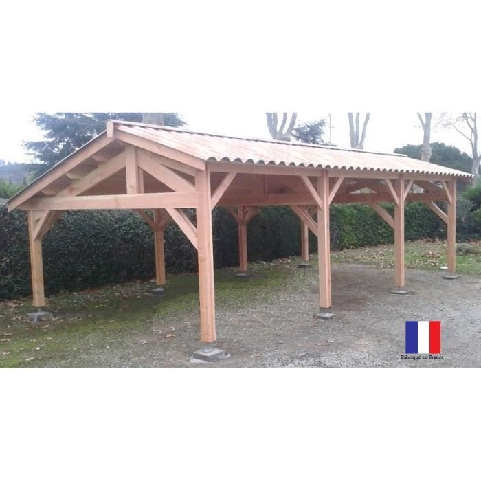 Carport Abris 3 Voitures Douglas France 2 Pentes Achat Vente