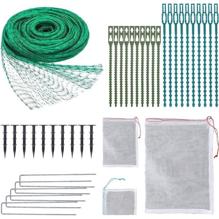 Filet Protection Oiseaux 4x10m - Maille 15mm | Pour Jardins, Fruits, Légumes, Étangs