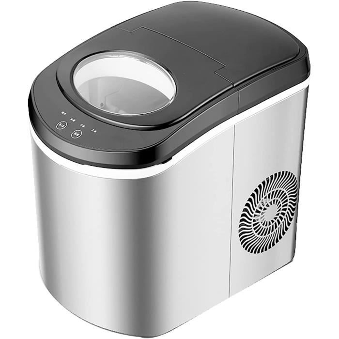 Machine à Glaçons Comptoir TRAHOO - 9 Cubes en 7 Min - 26 lb/24h - 2