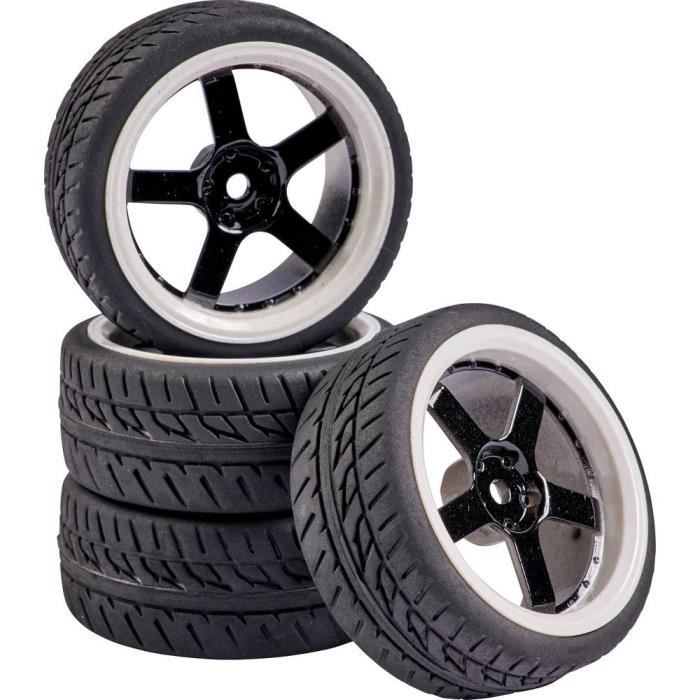 Reely Lot De 2 Roues Complètes Street 5 Rayons Gris Titane Pour Truggy 1:10
