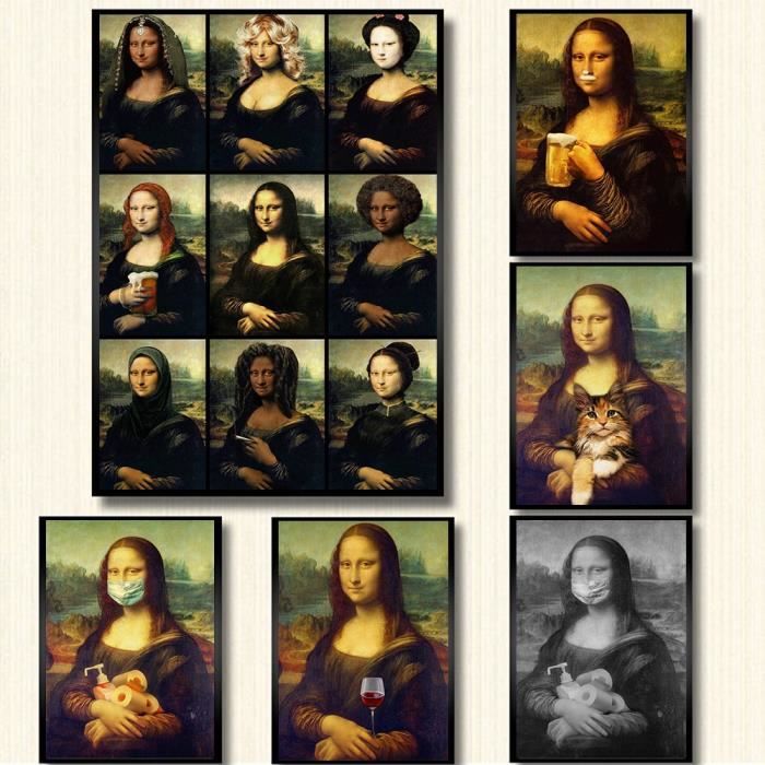 Tableau sur toile Mona Lisa gum 30x30 cm | Leroy Merlin