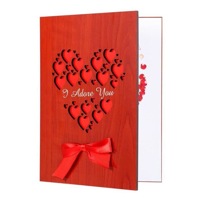 Cha Carte De Voeux En Bois Creux Coeurs Cartes Pour Anniversaire De Mariage Valentine Souvenir Cadeau Carte De Voeux Cartes Achat Vente Carte Correspondance Carte De Voeux En Bois Creux Cdiscount