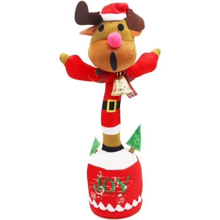 Peluche De Noël Interactive – Élan Chanteur Et Danseur Avec Fonction Répétiteur – Cadeau Musical Et Décoratif Pour Enfants