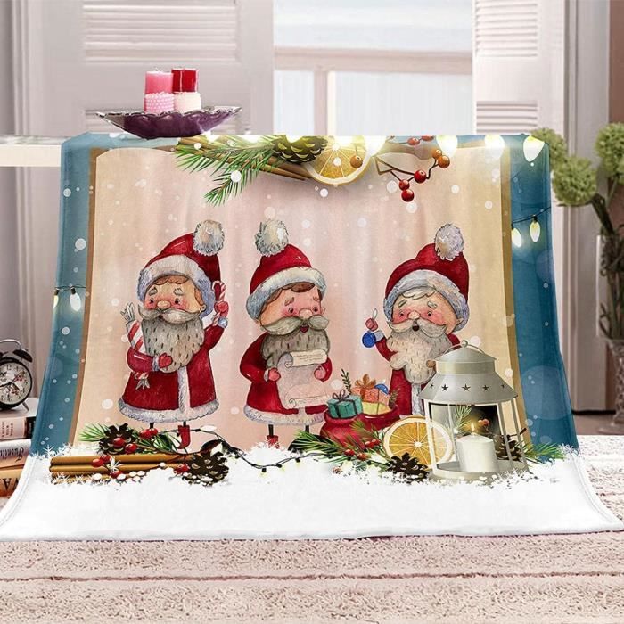 Super Doux Hiver Festif Noël Noël Peluche Polyester Polaire jette couvertures
