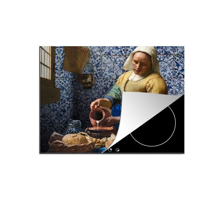 KitchenYeah® Inductie beschermer 85x52 cm - Het melkmeisje - Kunst