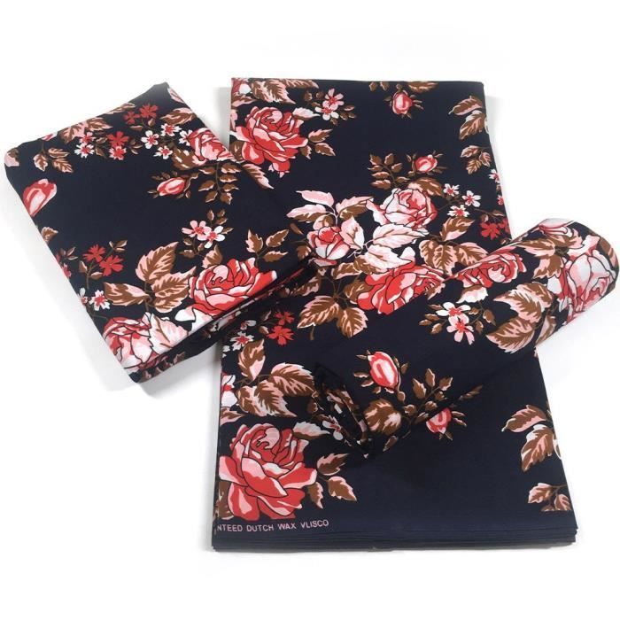 Tissu Wax Africain 100% Coton Imprimé - Haute Qualité, Vendu Au Mètre, Multicolore