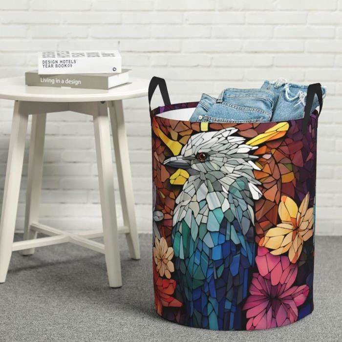 Panier à Linge En Forme De Raton Laveur - Imperméable, Avec Poignées - Taille 38x38x40 Cm - Déco Chambre Esthétique Et Pratique