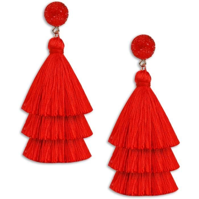 Boucles D'oreilles Pendantes Bohème Avec Pierres Naturelles De Jade Et Bronze - Bijou Femme Original