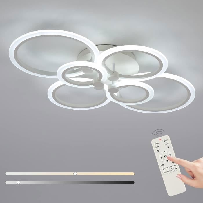 KSIBNW 3 Anneaux Suspension Luminaire Moderne à LED pour Table de Salle