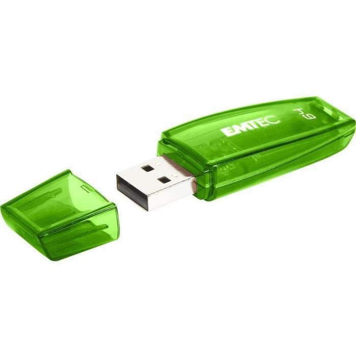 Clé USB 64GB EMTEC C410 (Vert) USB 2.0