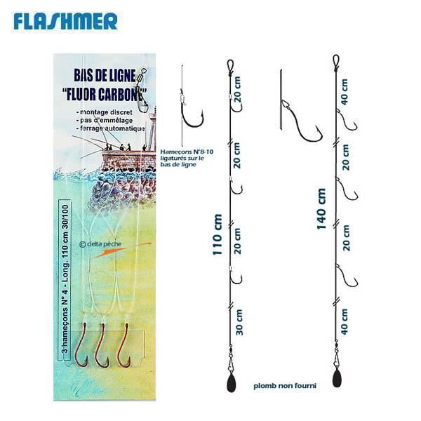 Lot De 30 Bas De Ligne Pour Pêche à La Carpe - Avec Hameçons Sans Ardillon Taille 6/8/10, Tresse 5.4 Kg | Pour Appâts De 14 à 16 Mm - 3