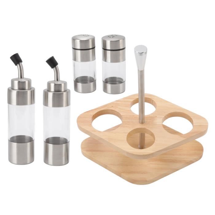 Moulin à épices 4 En 1 Avec Boîtes Transparentes - Acier Inoxydable - Parfait Pour Barbecue, Pique-nique, Camping - Léger Et Portable