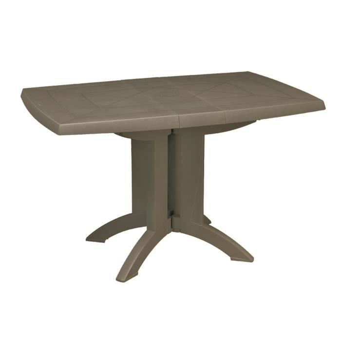 Table de Jardin pliante en résine VEGA - GROSFILLEX - 118 x 77 cm Vert forêt