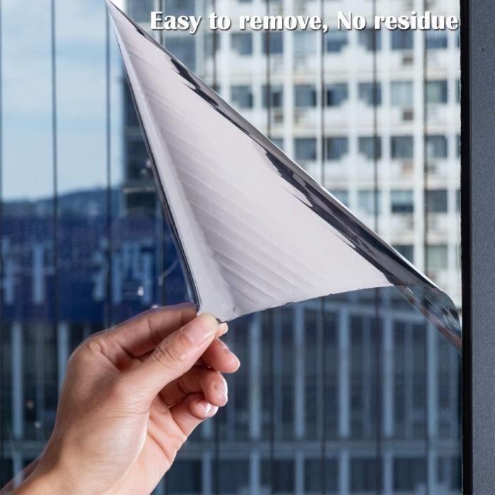 Film miroir pour fenêtre sans tain, anti-UV, résistant à la chaleur, antireflet