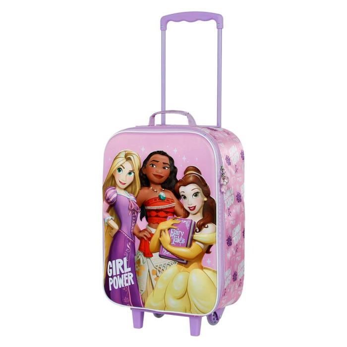 Valise Trolley Soft 3D - Princesses Disney Power - Lilas