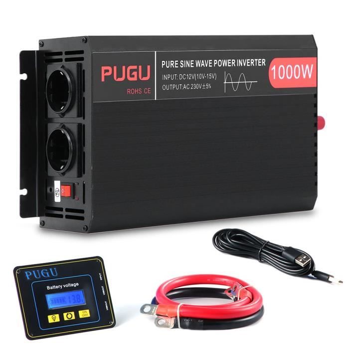 1500w 3000w Dc 12v à Ac 230v Pur Sinus Onduleur Convertisseur Led Port Usb | FR