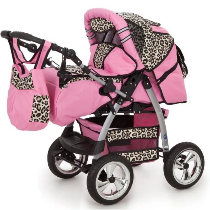 Poussette bebe leopard sales