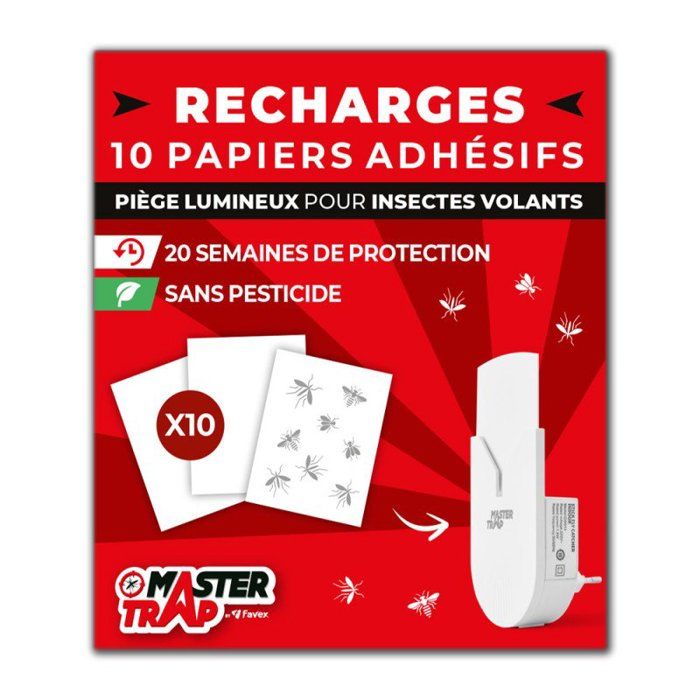 Lot De 30 Recharges Piège à Insectes Volants Compatibles VEYOFLY VF01 - Cartes Adhésives