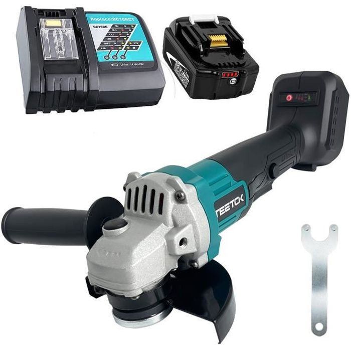 Makita 18V Batterie Communication Chargeur+Meuleuse d