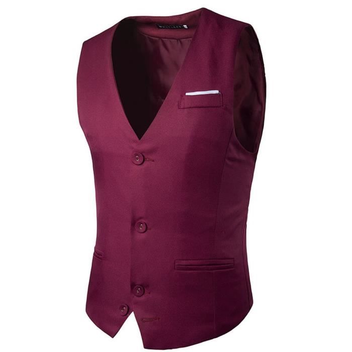 Gilet (Vest) FootJoy Pour Homme - Couleur Rouge - Taille M (Chest 50 Pouces) - 1/4 Zip Léger - Club Country Nouvelle Orléans (N.O.C.C) - Occasion