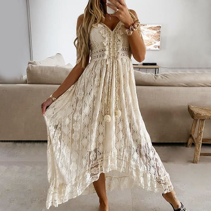 Minetom Robe Longue Bohème Femme – Tunic D'Été Sans Manches, Imprimé, Maxi Robe De Plage Ou Soirée, Grande Taille Disponible - 2