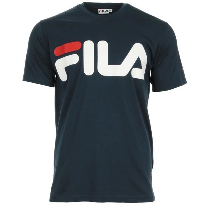 T shirt Fila Classic Logo Tee Noir Cdiscount Pr t Porter