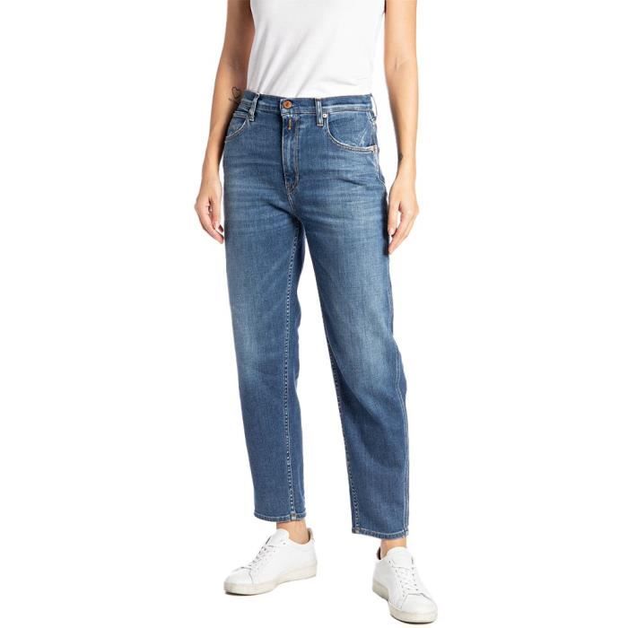 Jeans femme REPLAY Keida 009 Medium Blue Coupe Regular Confortable 11 oz Medium blue Cdiscount Pret a Porter