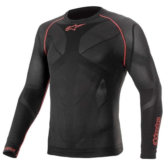 Alpinestars Ride Tech V2 Top Long Sleeve Summer Baby and Toddler Formal Button Down Shirt Noir-Rouge -S Homme