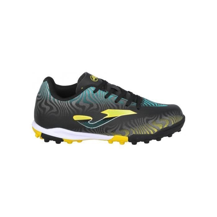 Chaussures de Football pour Garçons Joma Evolution Jr 2401 Turf - Noir - Semelle Synthétique (AG)