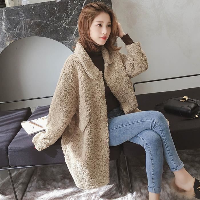 Manteau discount agneau femme
