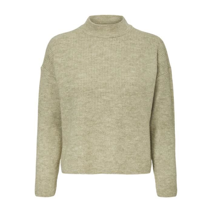 Pull col haut femme Vero Moda vmolina desert sage melange XL