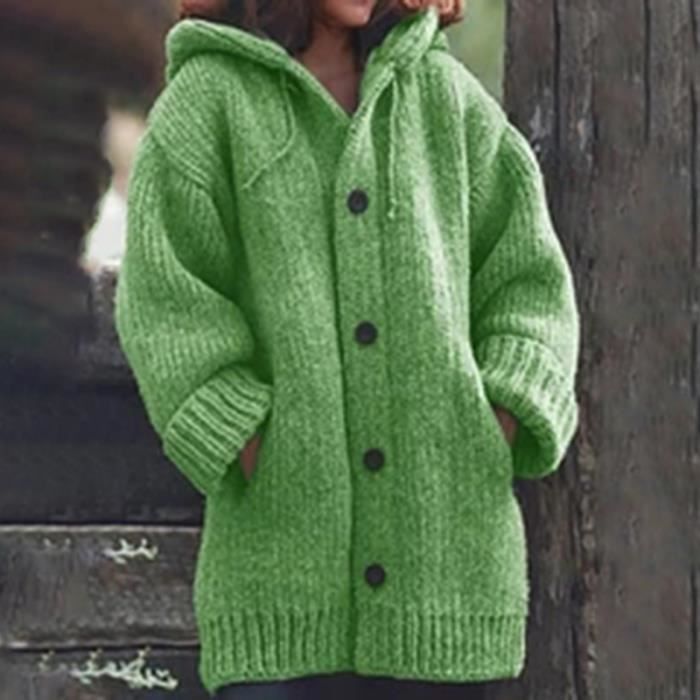 Gilet Sans Manches Femme MOKBAY - Cardigan Long Décontracté - Polyester Doux